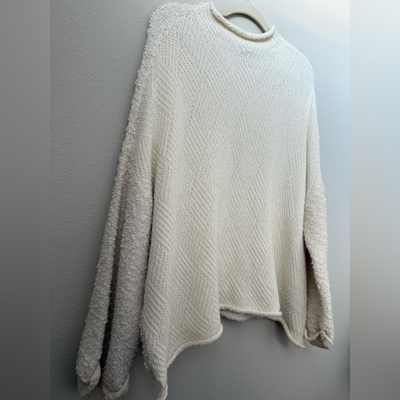 Free People Cuddle Up Pull Over Oversized Ivory Sweater Size S - Picture 8 of 13